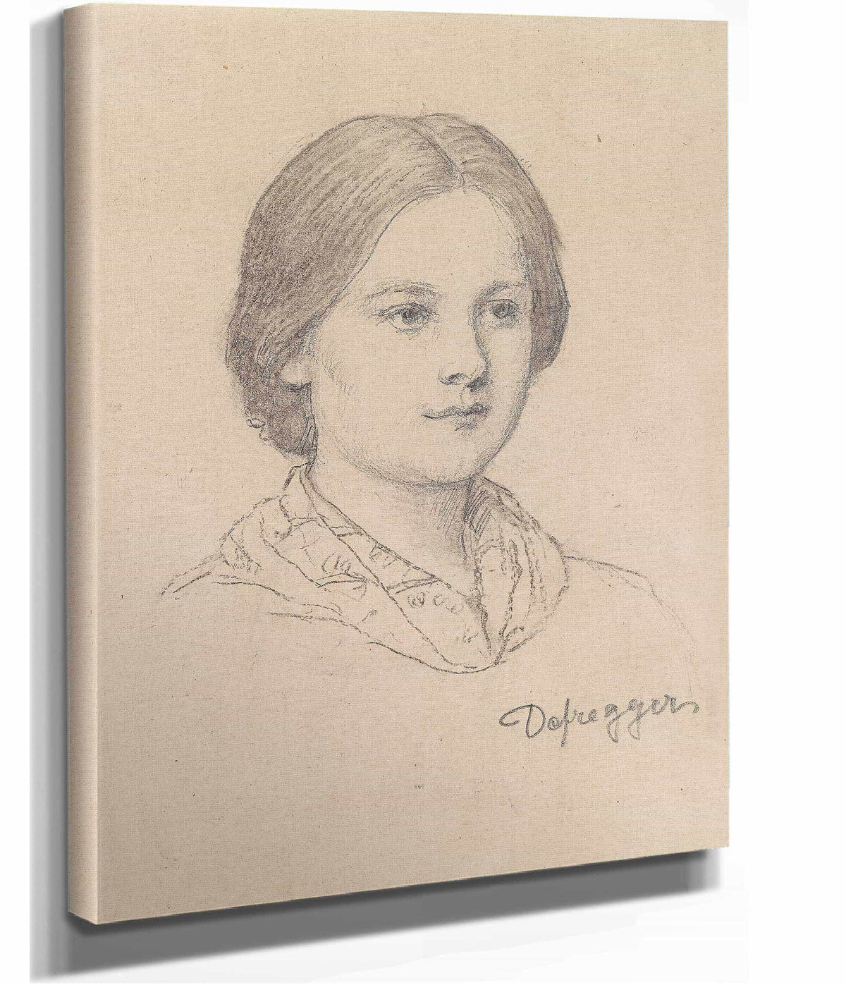 Bildnis Eines Jungen Bauernmadchens by Franz Von Defregger