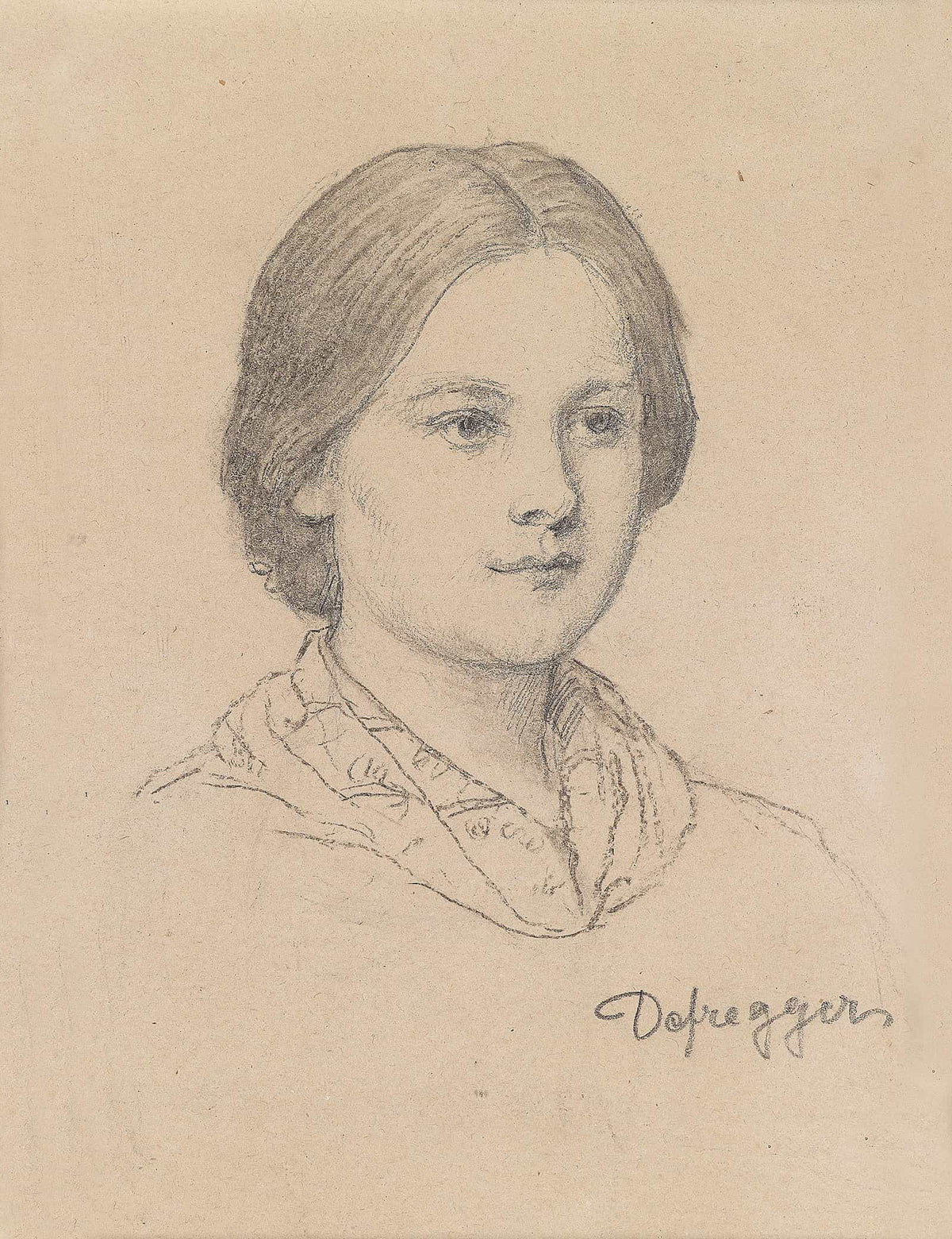 Bildnis Eines Jungen Bauernmadchens by Franz Von Defregger