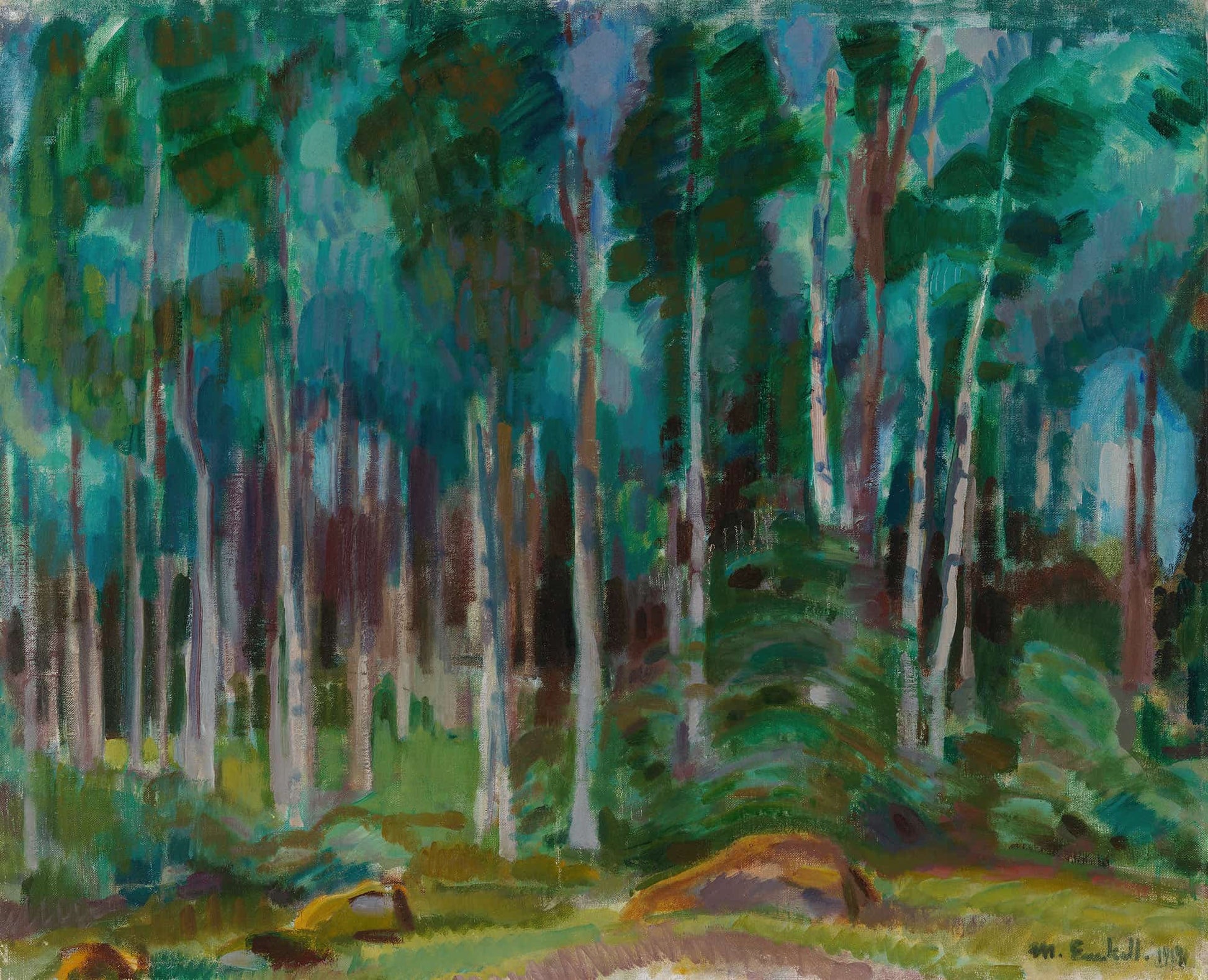 Birches In Vaaksy by Magnus Enckell
