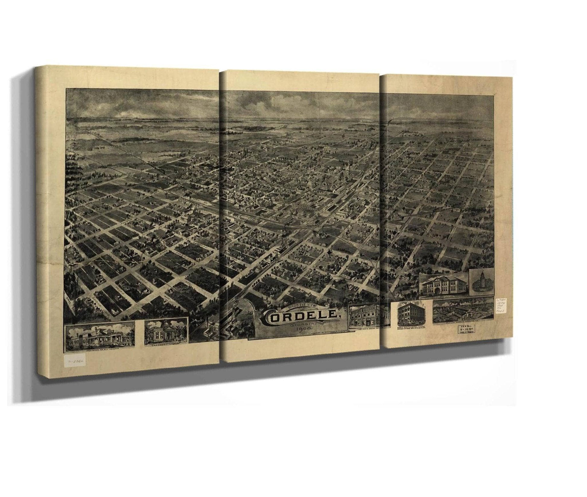Birds Eye View Cordele Georgia 1908  State Of Georgia