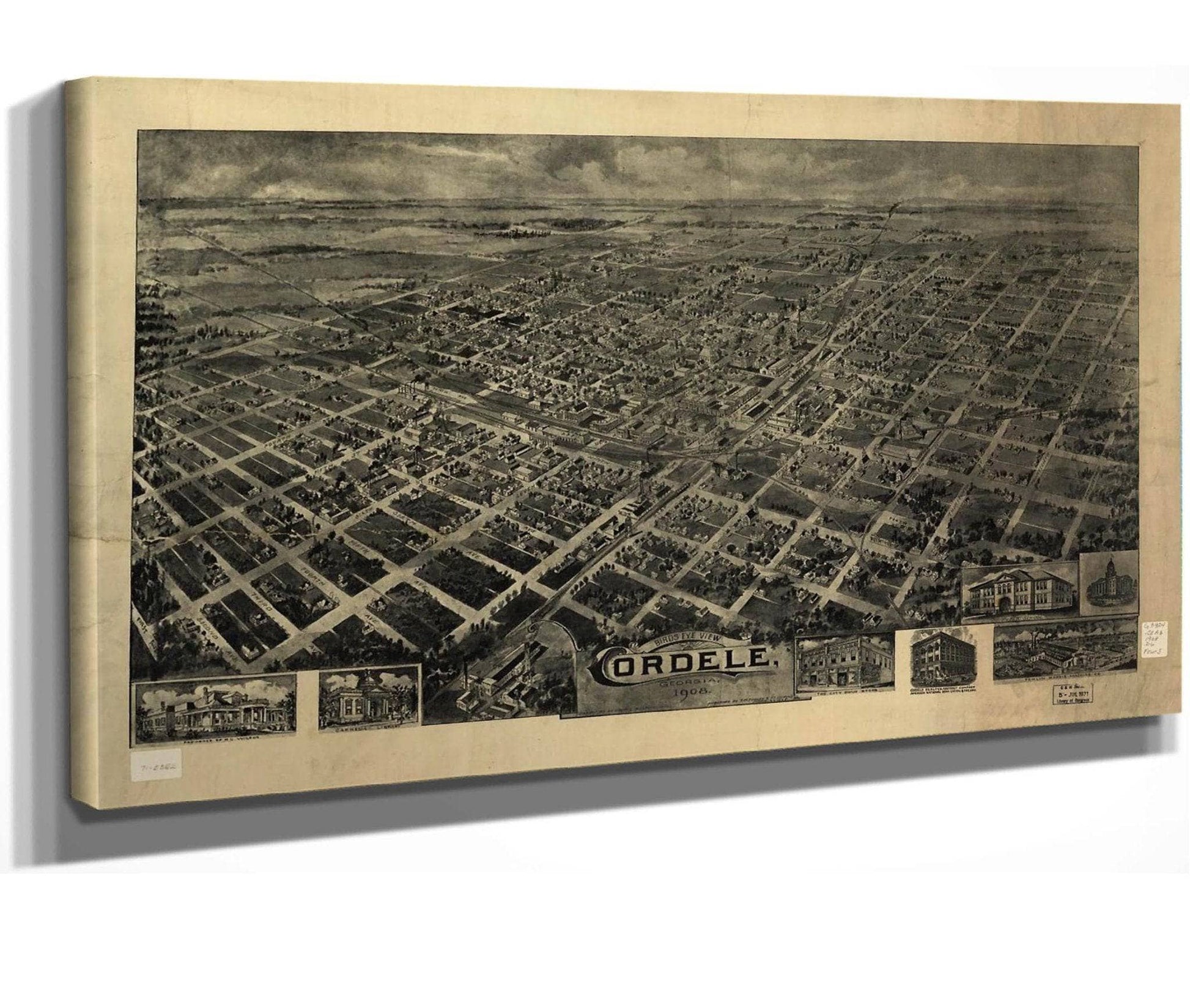Birds Eye View Cordele Georgia 1908  State Of Georgia