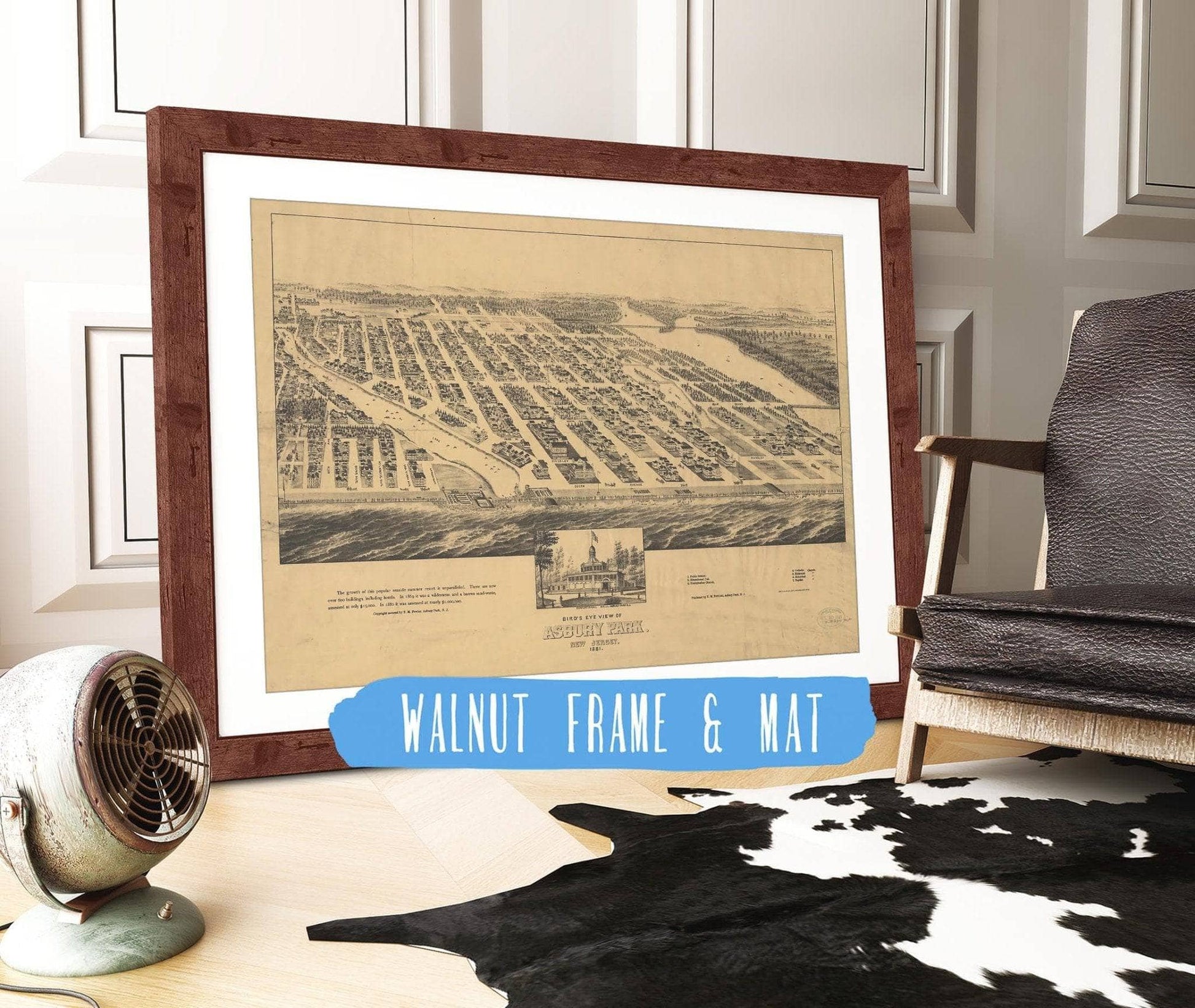 Birds Eye View Of Asbury Park New Jersey 1881 State of New Jersey