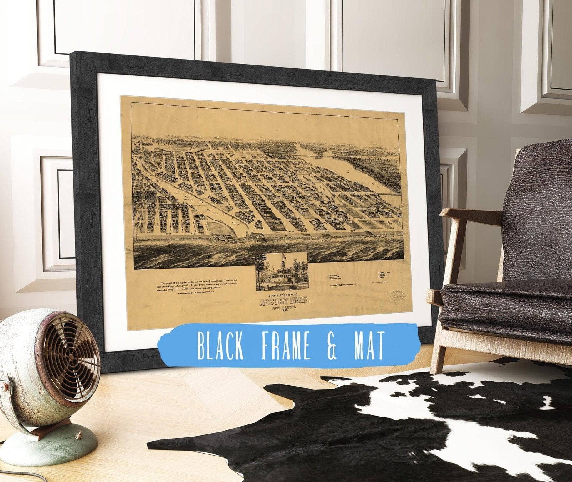 Birds Eye View Of Asbury Park New Jersey 1881 State of New Jersey