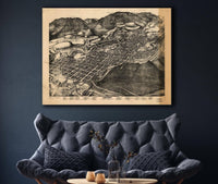 Birds Eye View Of Aspen Pitkin Co Colo 1893 State