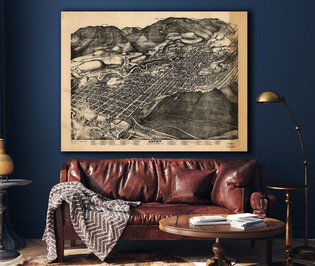 Birds Eye View Of Aspen Pitkin Co Colo 1893 State