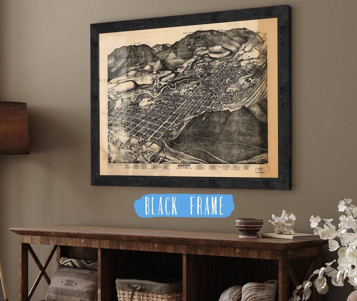 Birds Eye View Of Aspen Pitkin Co Colo 1893 State