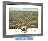 Birds Eye View Of Austin Mower County Minnesota 1870 State of Minnesota