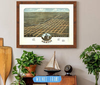 Birds Eye View Of Austin Mower County Minnesota 1870 State of Minnesota