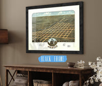 Birds Eye View Of Austin Mower County Minnesota 1870 State of Minnesota