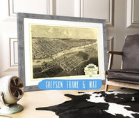 Birds Eye View Of Bay City Portsmouth Wenona & Salzburg Bay Co Michigan 1867 State of Michigan