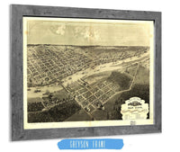 Birds Eye View Of Bay City Portsmouth Wenona & Salzburg Bay Co Michigan 1867 State of Michigan