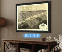 Birds Eye View Of Bay City Portsmouth Wenona & Salzburg Bay Co Michigan 1867 State of Michigan