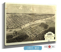 Birds Eye View Of Bay City Portsmouth Wenona & Salzburg Bay Co Michigan 1867 State of Michigan