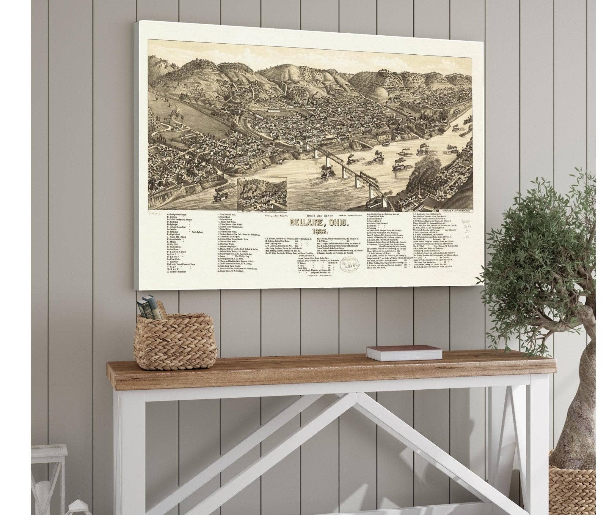 Birds Eye View Of Bellaire Ohio 1882  State Of Ohio