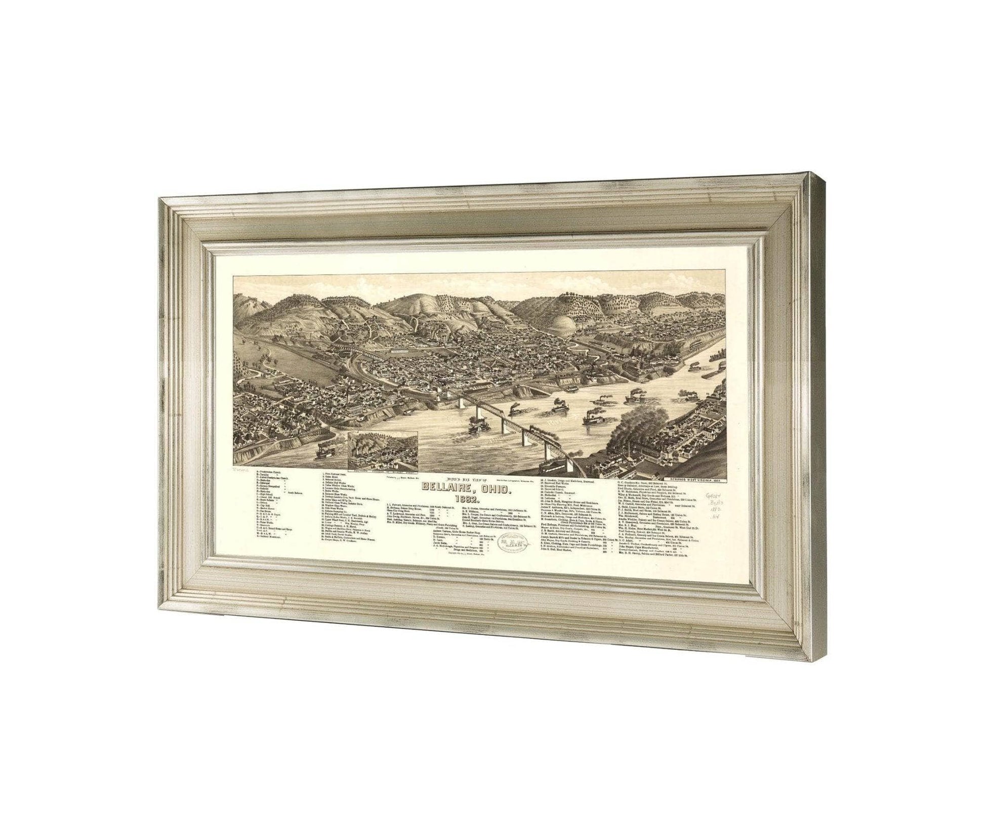 Birds Eye View Of Bellaire Ohio 1882  State Of Ohio