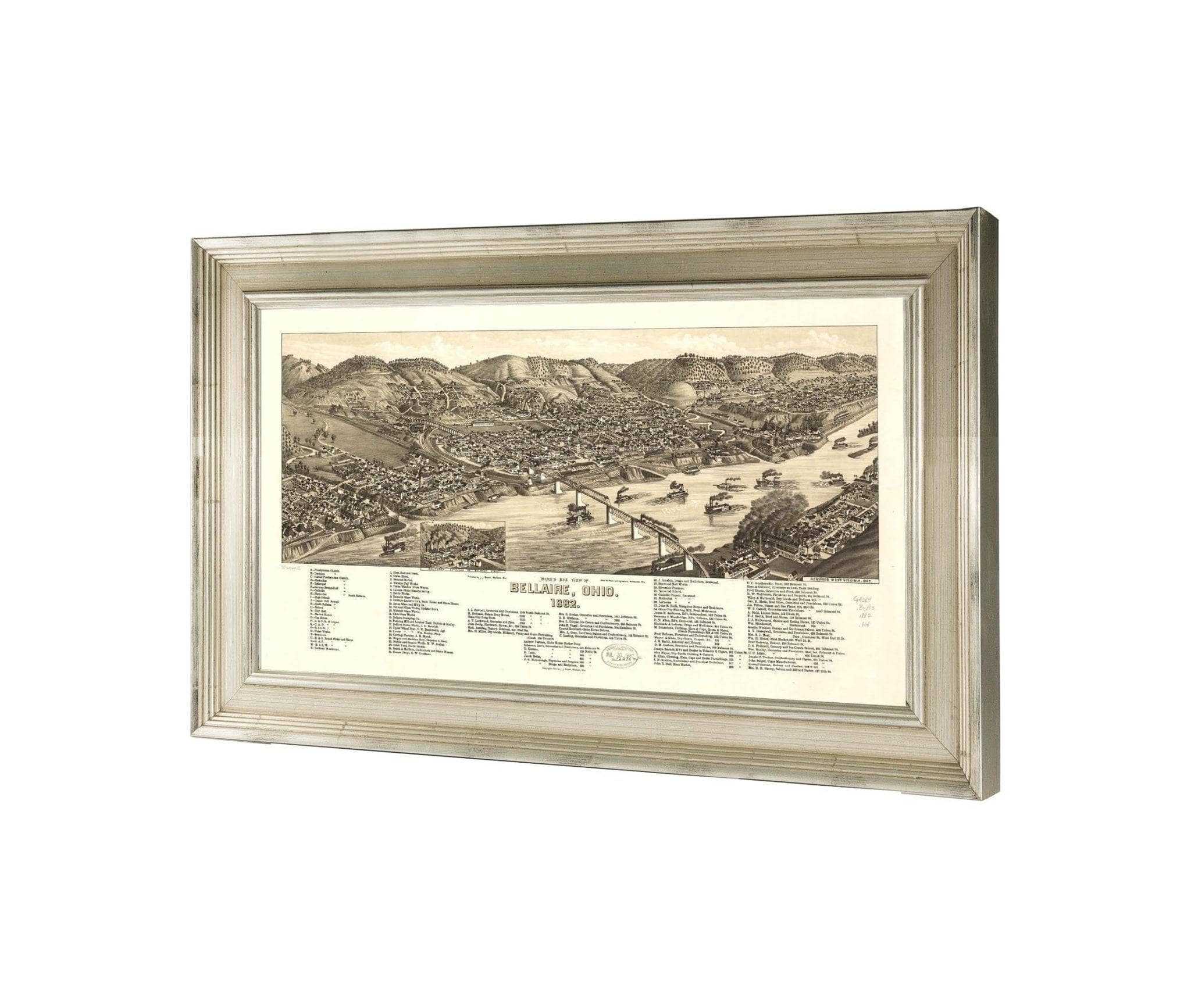 Birds Eye View Of Bellaire Ohio 1882  State Of Ohio