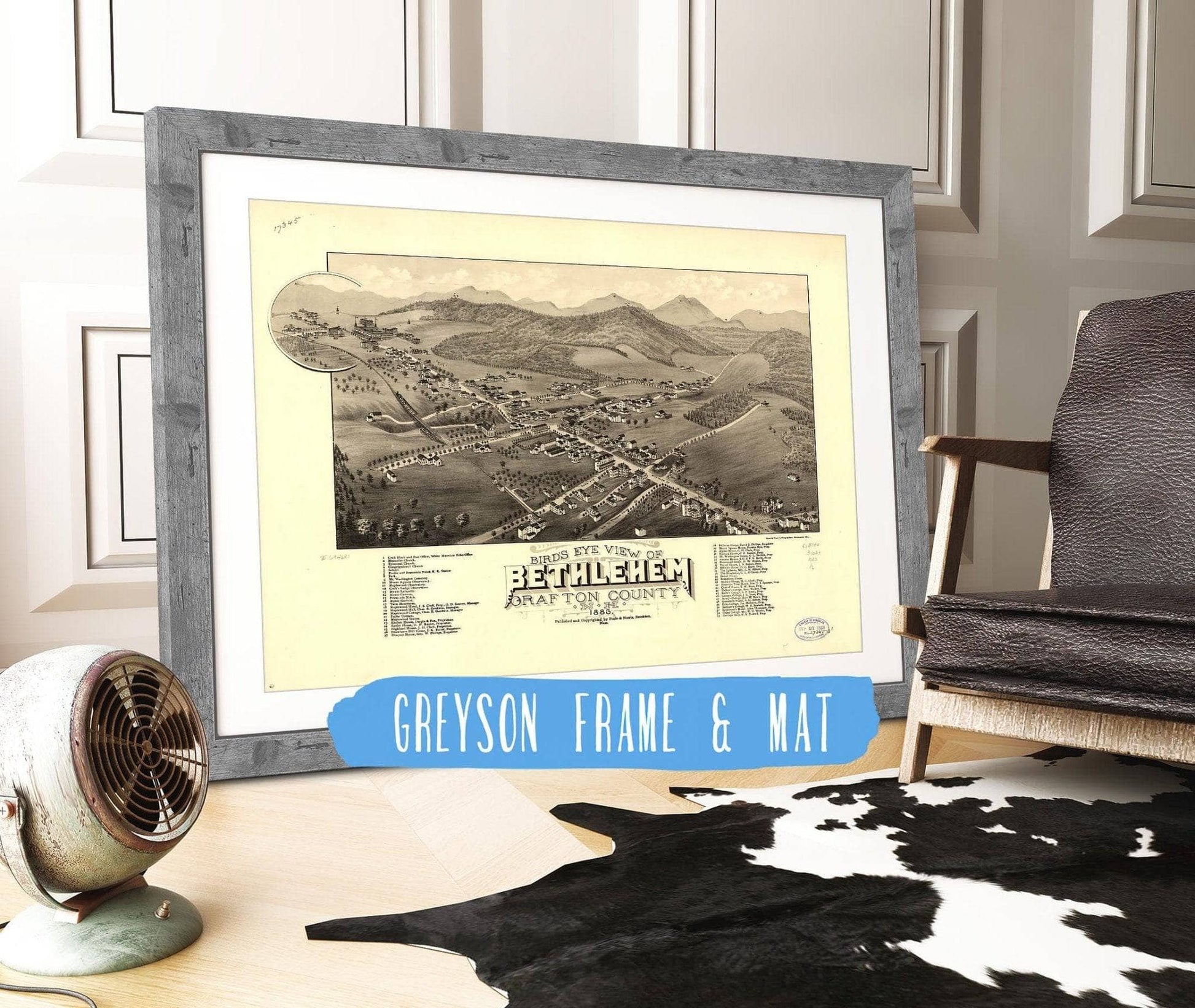 Birds Eye View Of Bethlehem Grafton County Nh 1883 State of New Hampshire