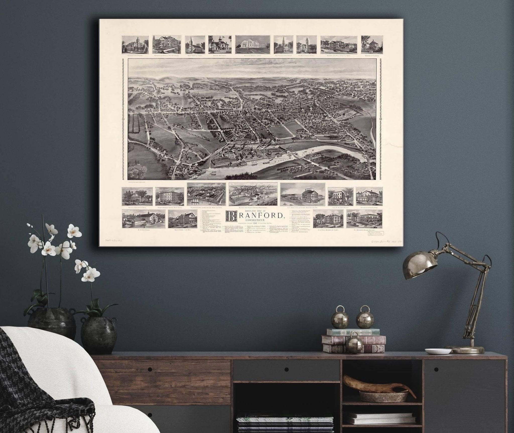 Birds Eye View Of Branford Connecticut State of Connecticut