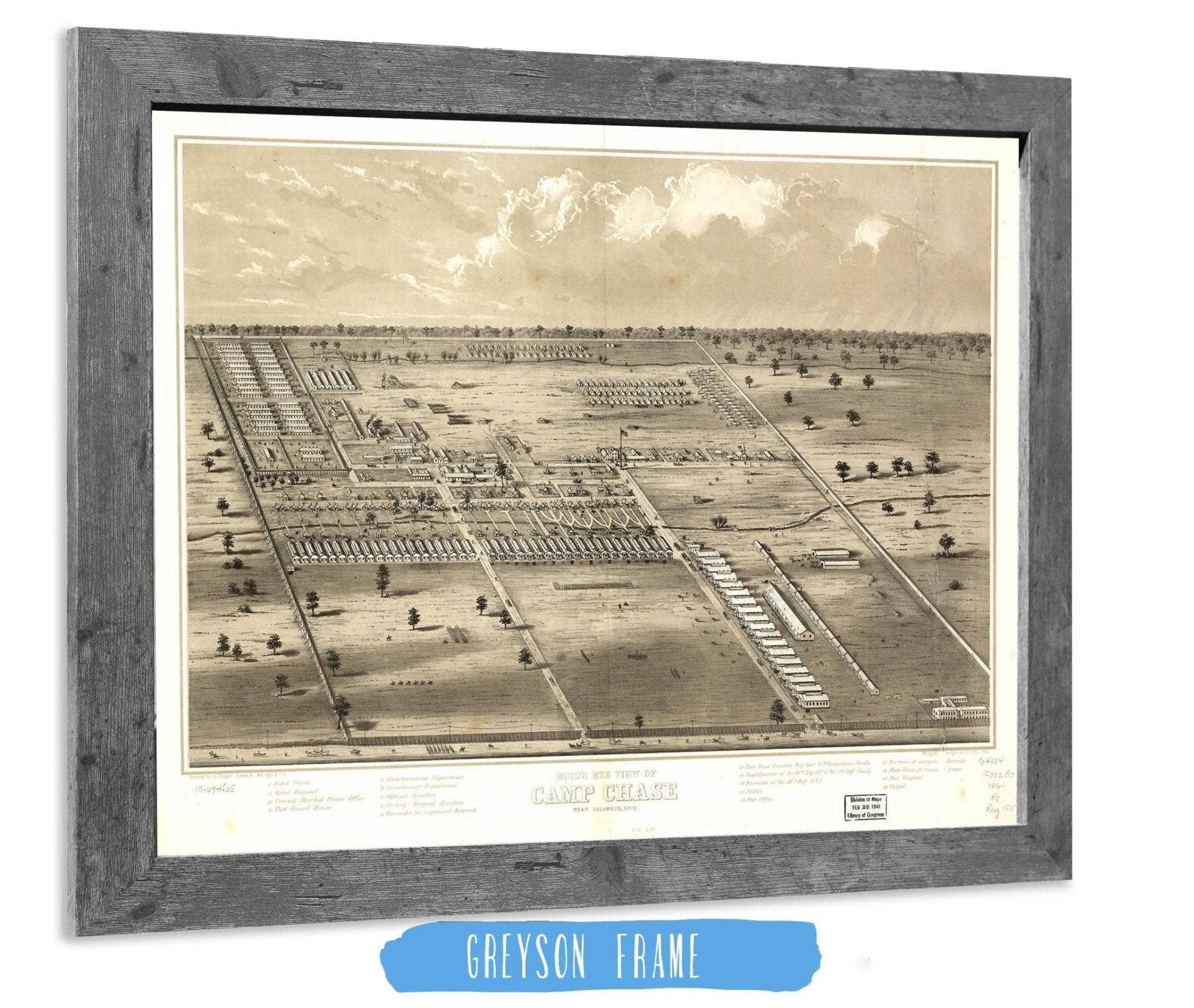 Birds Eye View Of Camp Chase Near Columbus Ohio State of Ohio