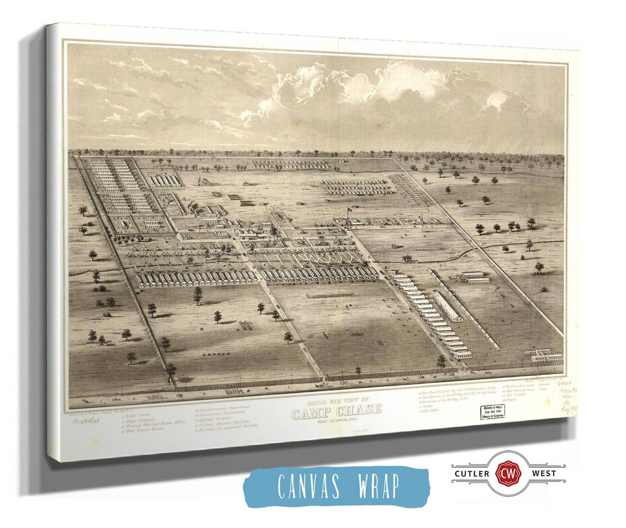 Birds Eye View Of Camp Chase Near Columbus Ohio State of Ohio