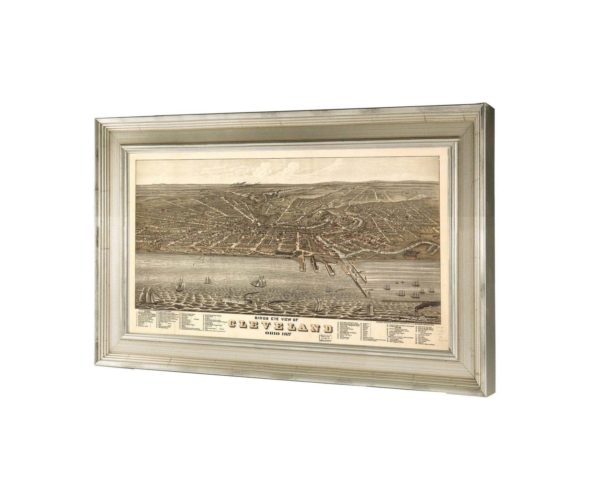 Birds Eye View Of Cleveland Ohio 1877  State Of Ohio