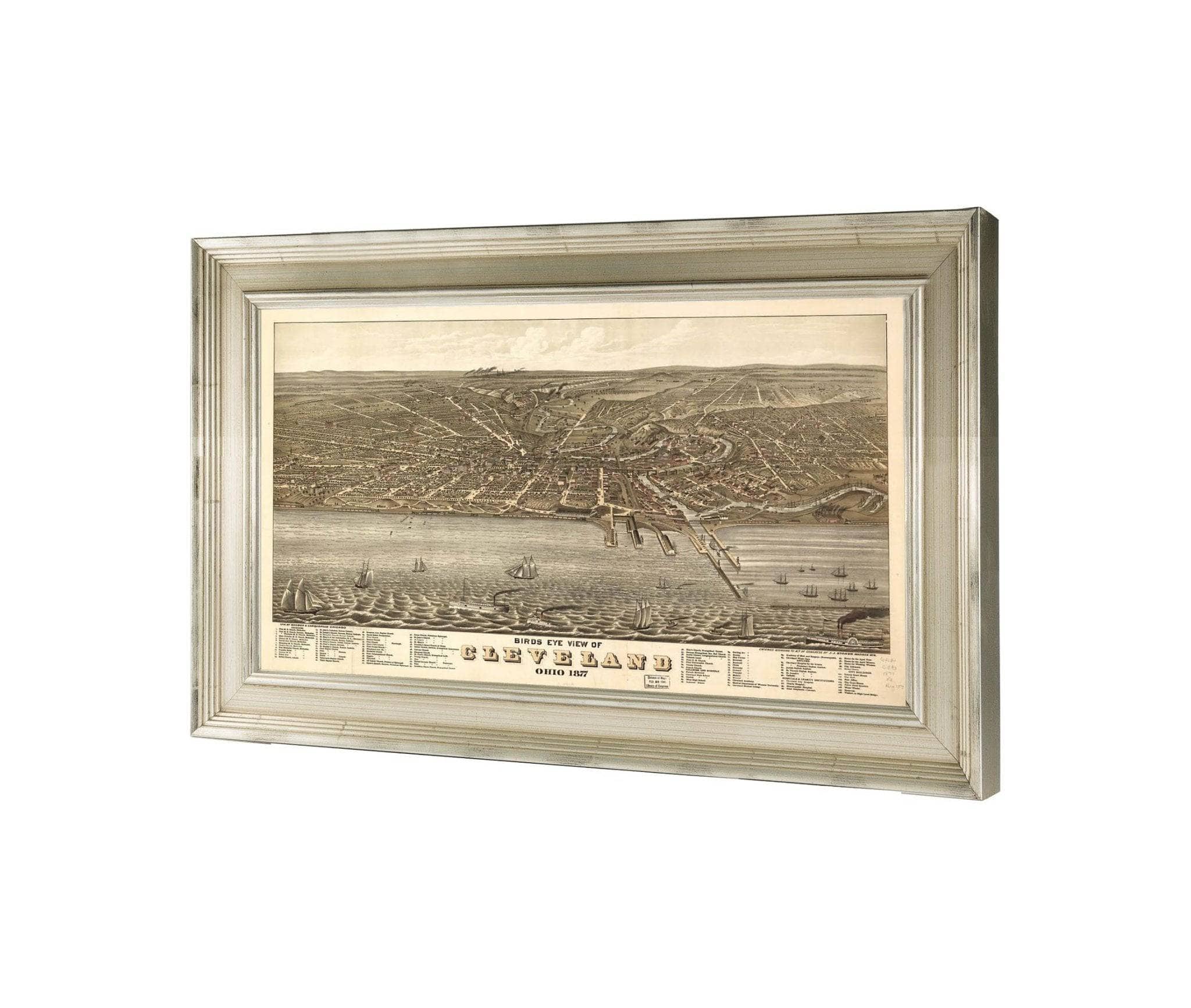 Birds Eye View Of Cleveland Ohio 1877  State Of Ohio