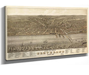 Birds Eye View Of Cleveland Ohio 1877  State Of Ohio
