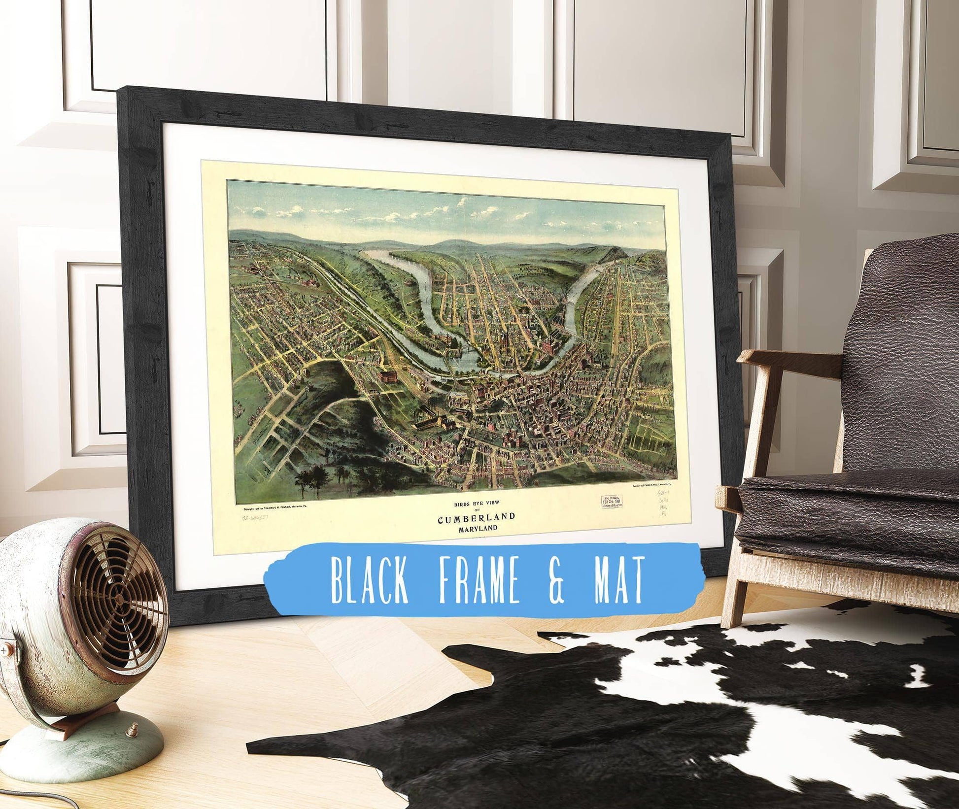 Birds Eye View Of Cumberland Maryland 1906 State of Maryland