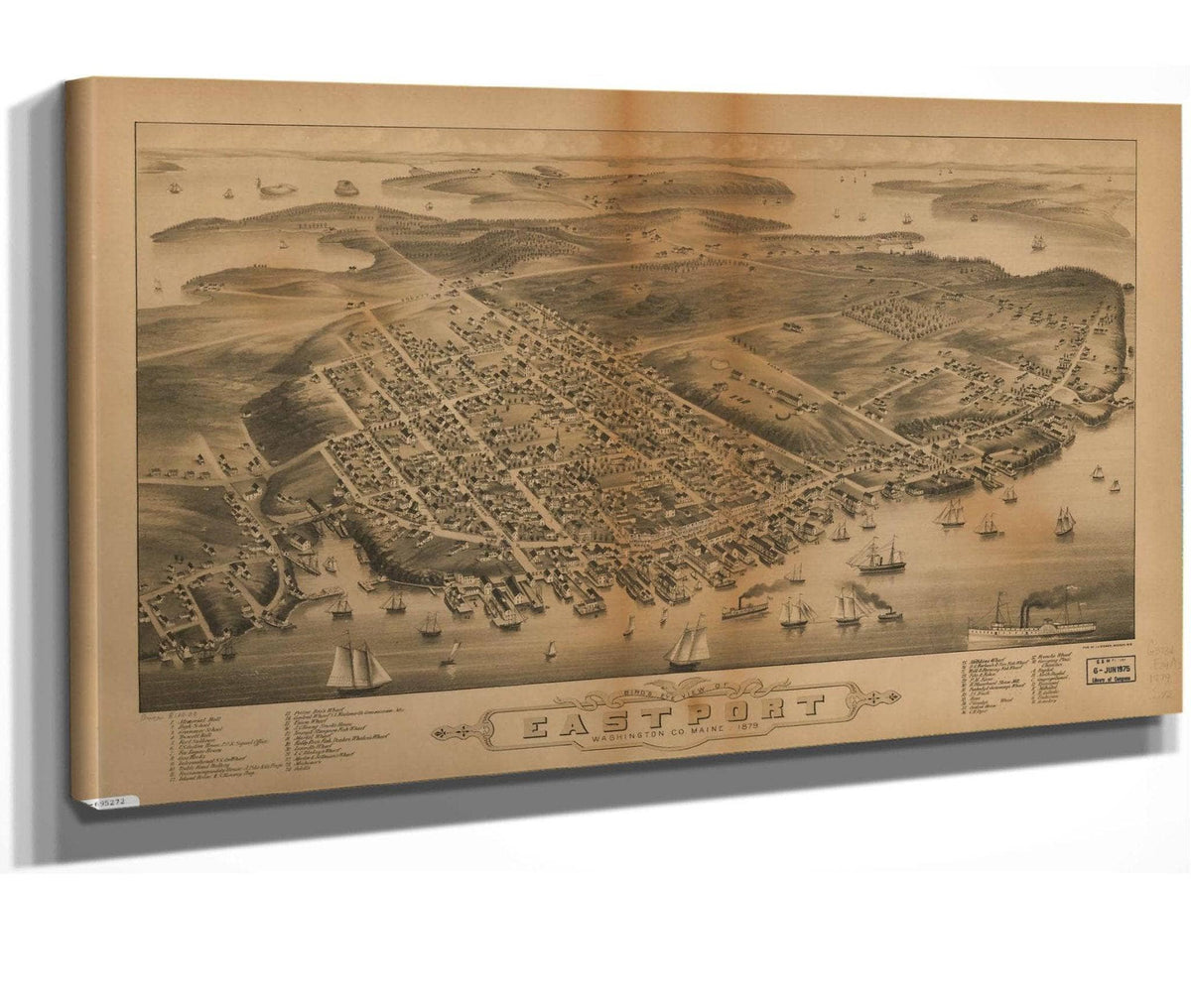 Birds Eye View Of Eastport Washington Co Maine  State Of Maine