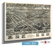 Birds Eye View Of Emporia Virginia 1907 State of Virginia