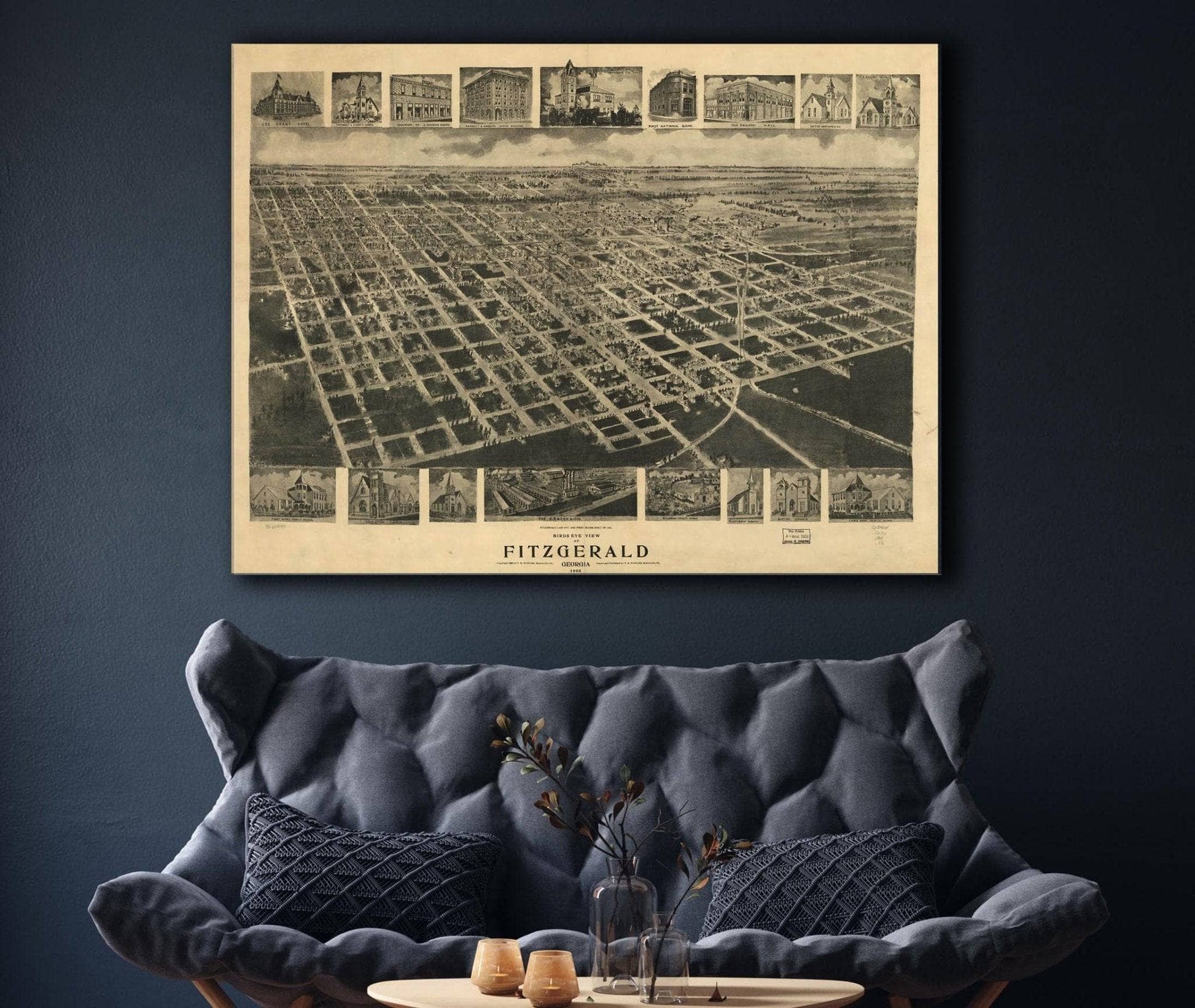 Birds Eye View Of Fitzgerald Georgia 1908 State of Georgia