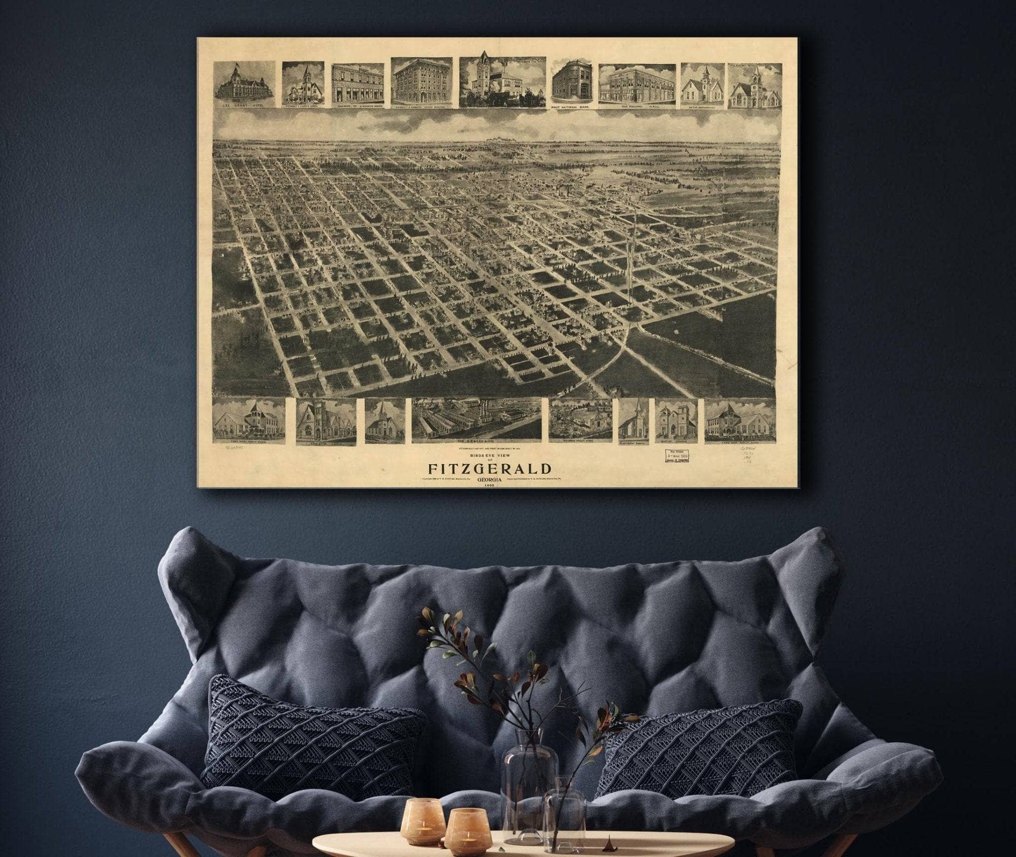 Birds Eye View Of Fitzgerald Georgia 1908 State of Georgia