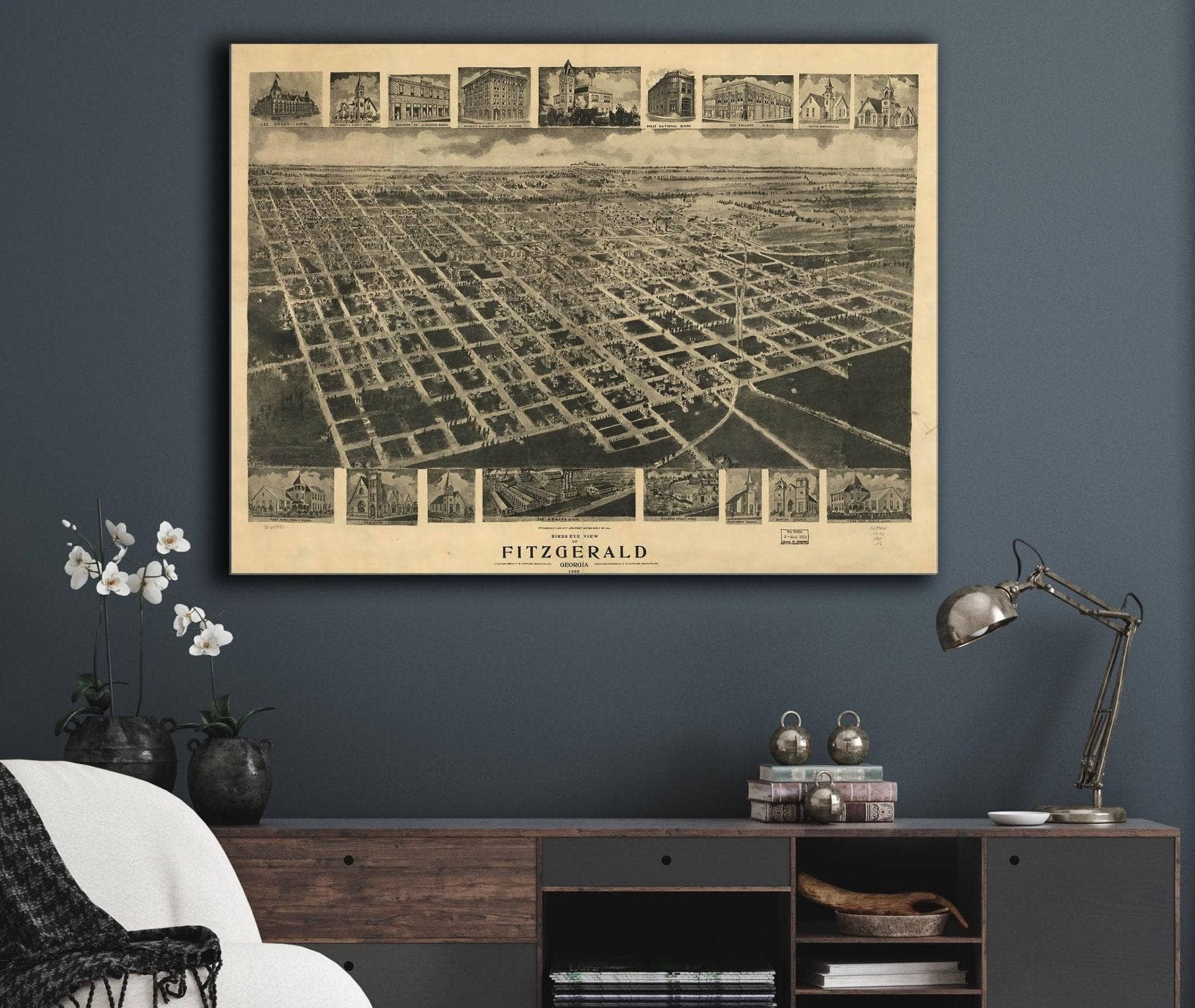 Birds Eye View Of Fitzgerald Georgia 1908 State of Georgia