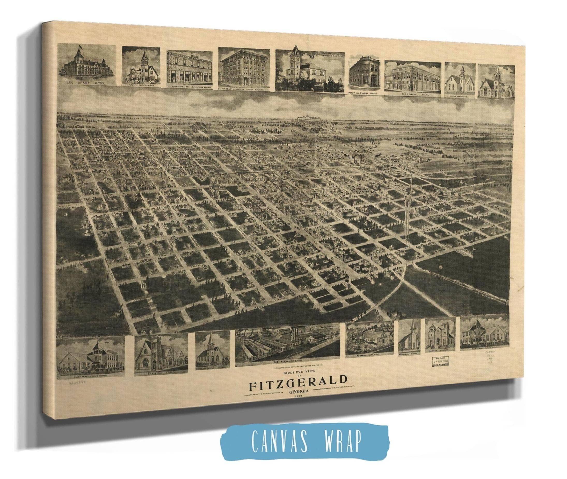 Birds Eye View Of Fitzgerald Georgia 1908 State of Georgia