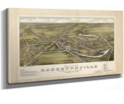 Birds Eye View Of Garrettsville Portage Co Ohio 1883  Population 1100  State Of Ohio
