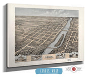 Birds Eye View Of Geneva Kane County Illinois 1869 State of Illinois