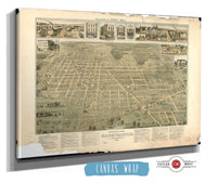 Birds Eye View Of Greencastle Indiana 1886 State of Indiana