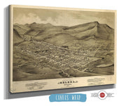 Birds Eye View Of Helena Montana 1875 State of Montana