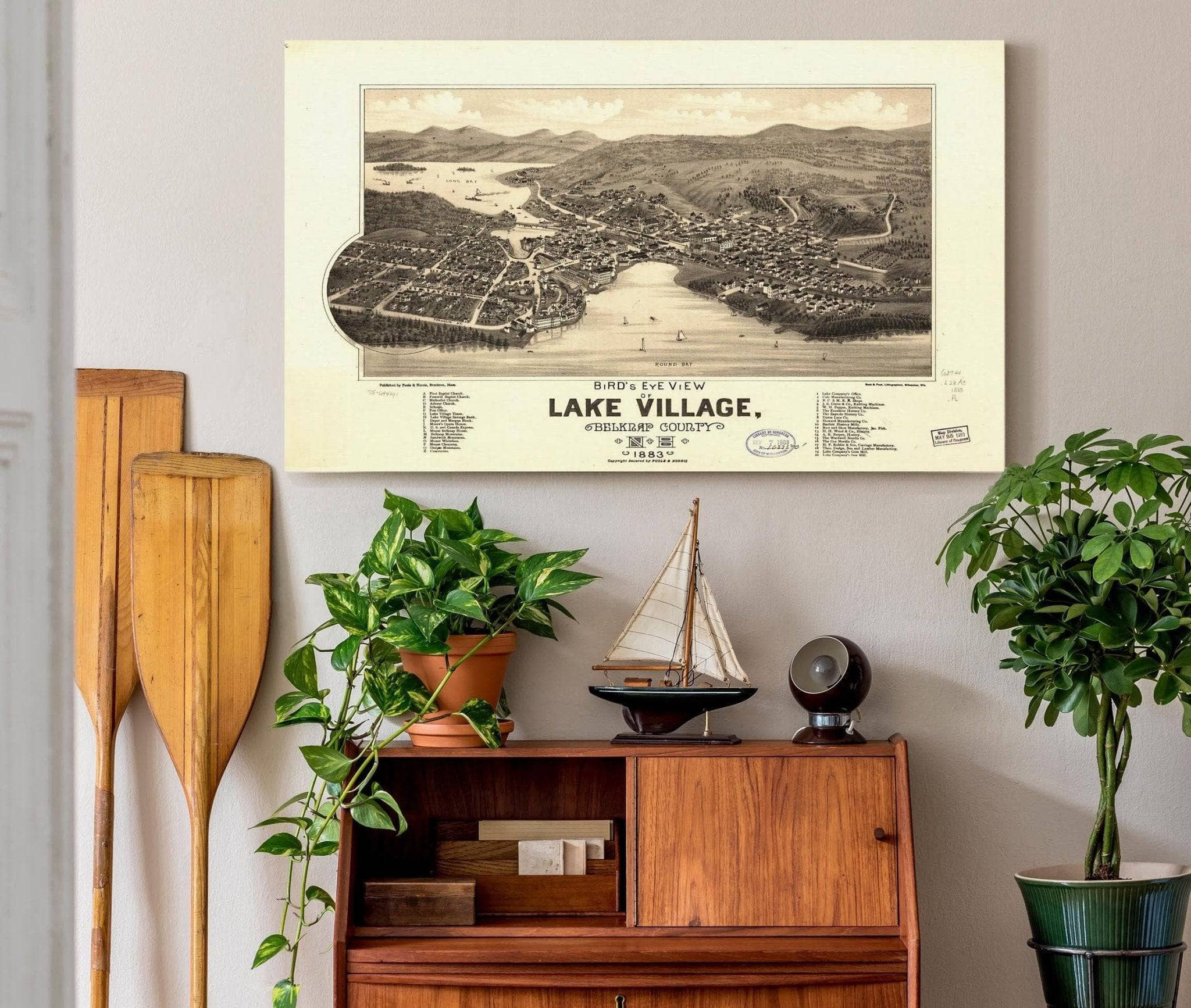 Birds Eye View Of Lake Village Belknap County Nh 1883  State Of New Hampshire