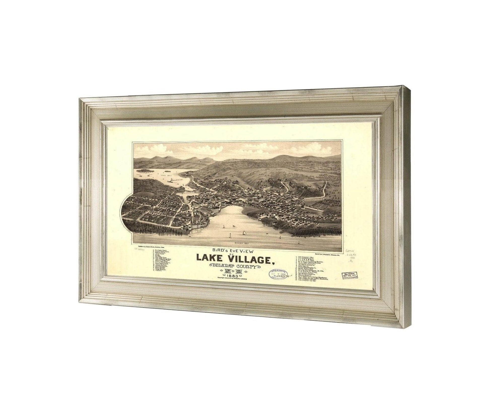 Birds Eye View Of Lake Village Belknap County Nh 1883  State Of New Hampshire