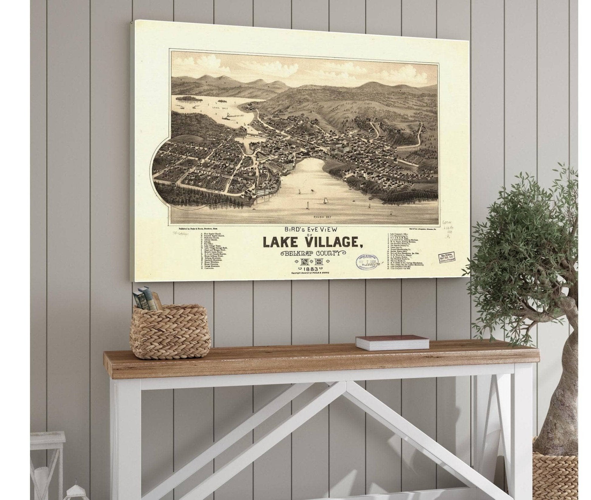 Birds Eye View Of Lake Village Belknap County Nh 1883  State Of New Hampshire