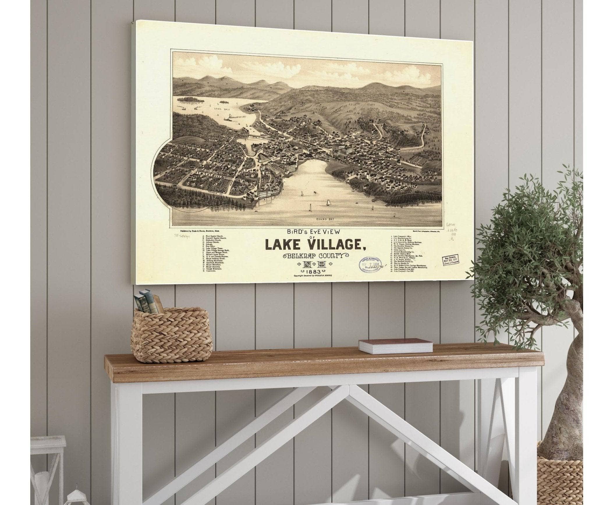 Birds Eye View Of Lake Village Belknap County Nh 1883  State Of New Hampshire