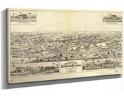 Birds Eye View Of Longwood Florida Orange County 1885  State Of Florida