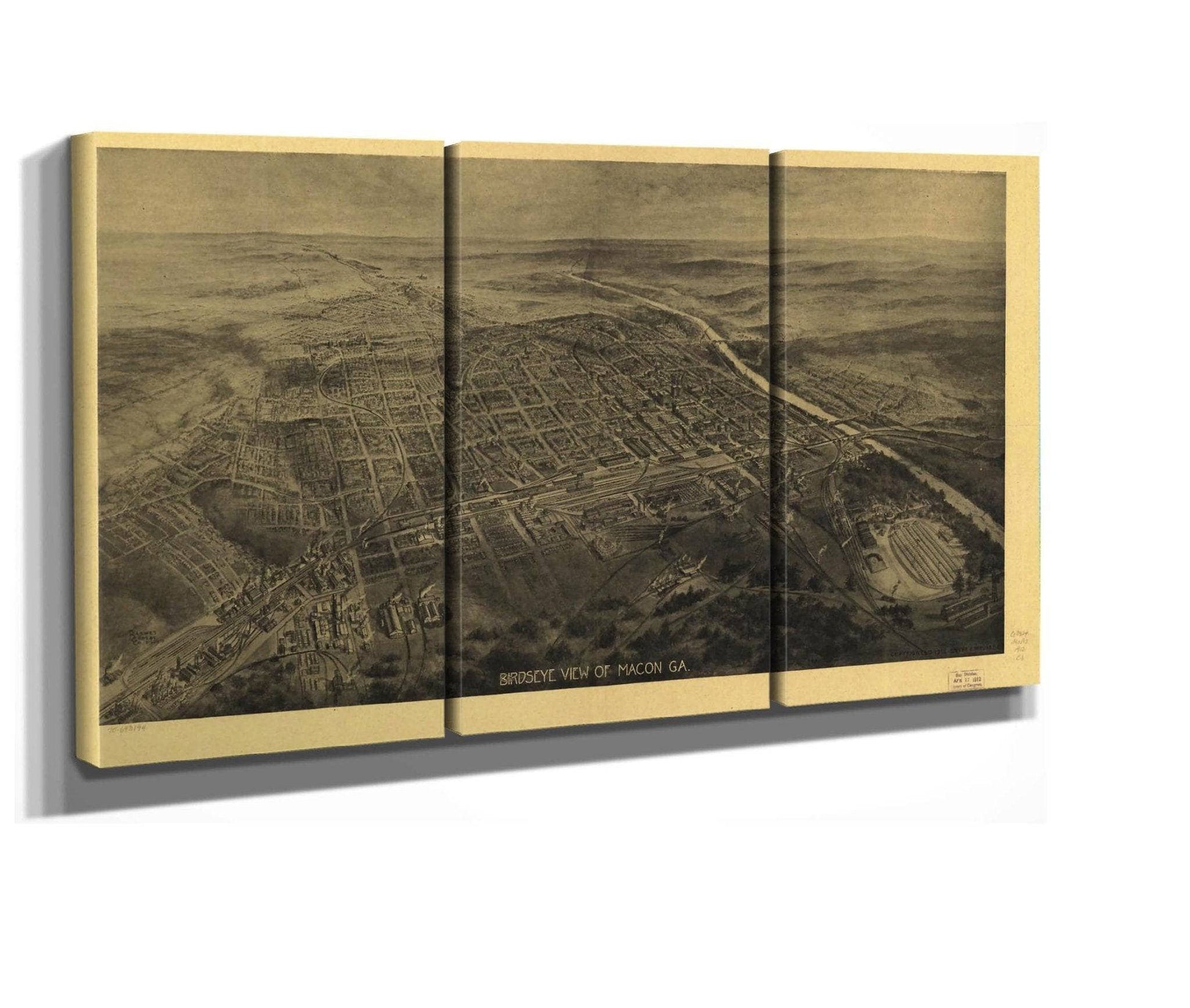 Birds Eye View Of Macon Ga  State Of Georgia