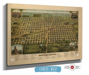 Birds Eye View Of Mattoon Illinois 1884 State of Illinois