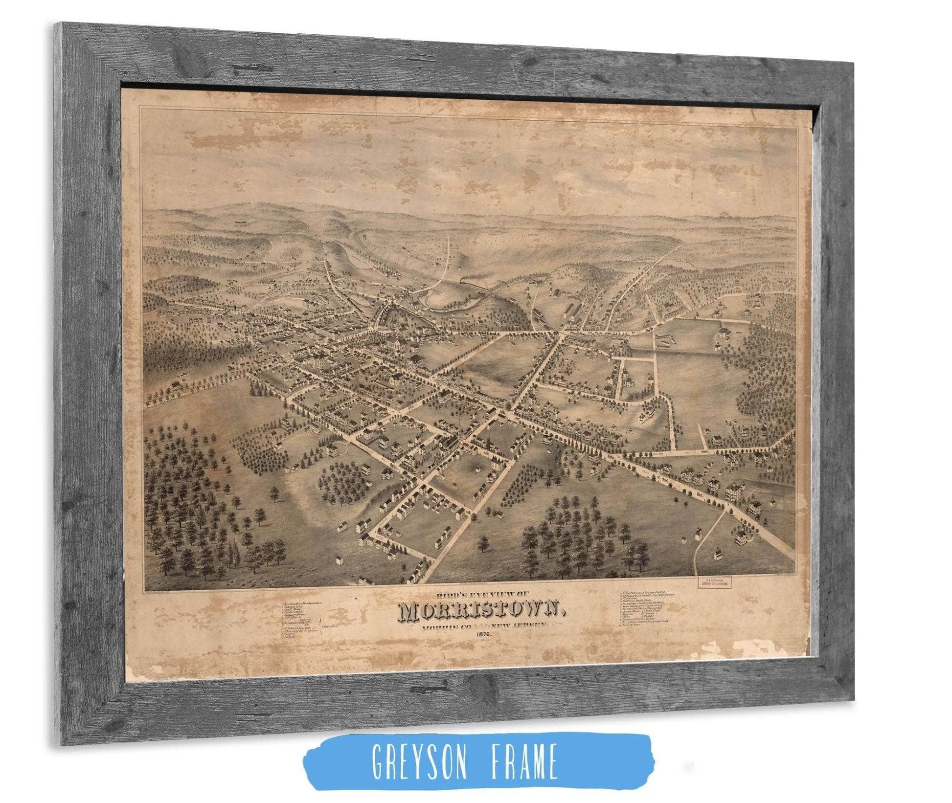 Birds Eye View Of Morristown Morris Co New Jersey State of New Jersey