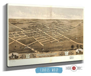 Birds Eye View Of Mount Sterling Brown County Illinois 1869 State of Illinois