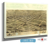 Birds Eye View Of Newton Jasper Co Iowa 1868 State of Iowa