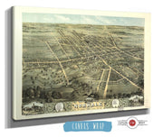 Birds Eye View Of Norwalk Huron County Ohio 1870 State of Ohio