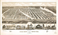 Birds Eye View Of Ocean Grove And Asbury Park New Jersey 1881  State Of New Jersey